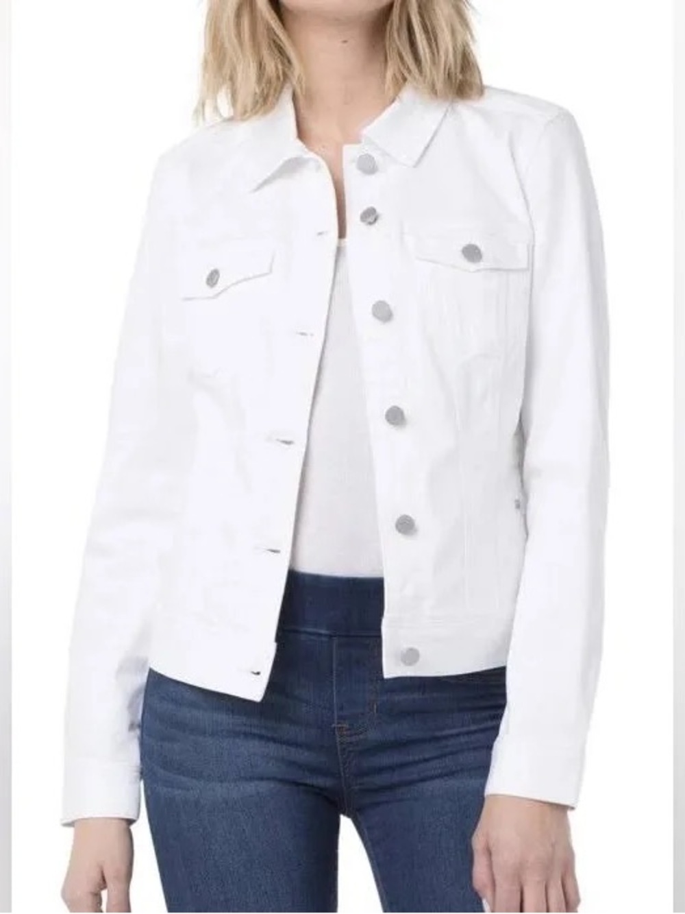 PAIGE Aveline White Denim Jacket